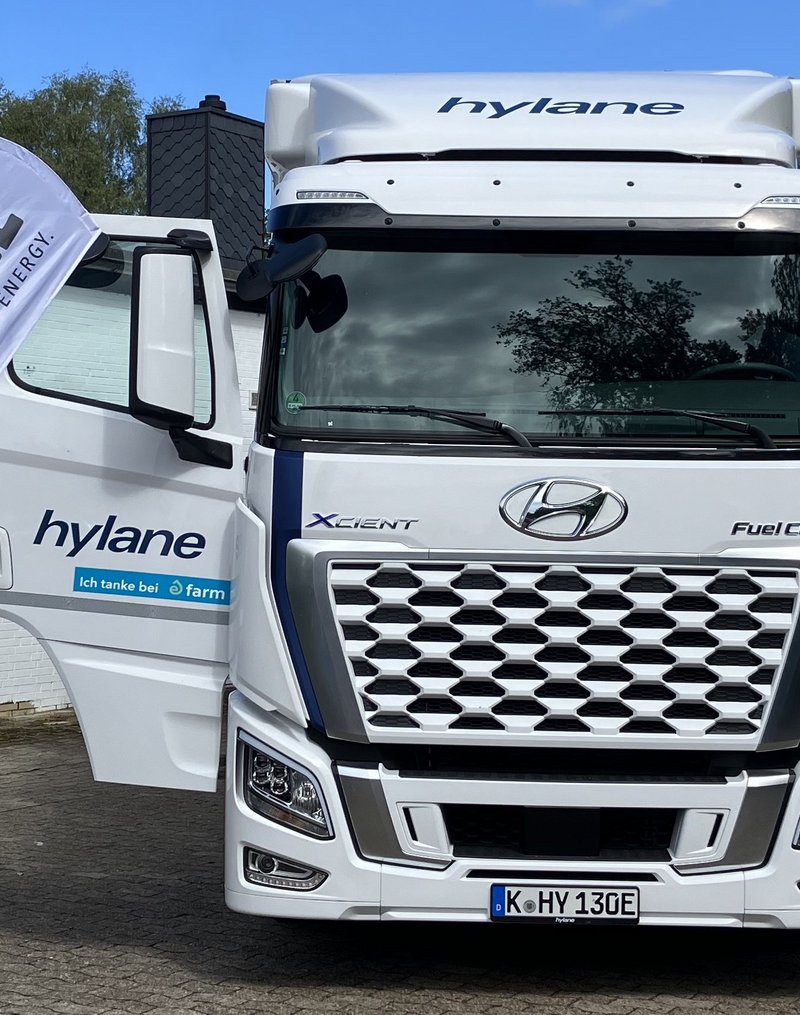 Hyundai Wasserstoff-LKW auf der Veranstaltung Mittagstisch mit Wasserstoff